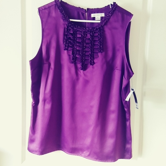 Liz Claiborne XL Dressy Tank JCPenney's Purple NWT - Picture 7 of 7